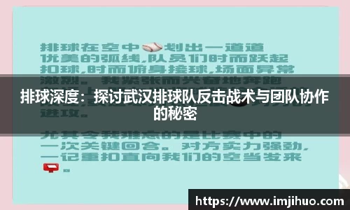 排球深度：探讨武汉排球队反击战术与团队协作的秘密